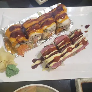 Crazy tuna and foreplay roll yummmmm