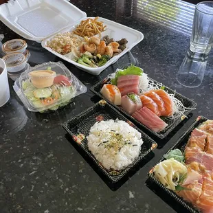 sushi and sashimi, food, sashimi, sushi