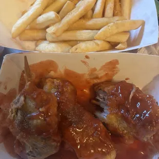 Always the best! Rib Kabob dinner separate the fries!