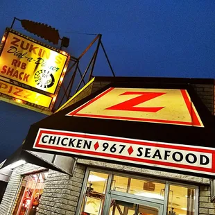 the front of the restaurant