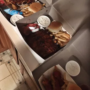 a variety of food items