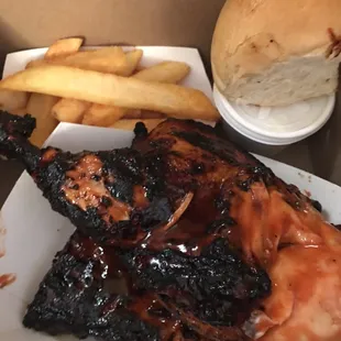 Ribs/ 1/2 chicken- yum