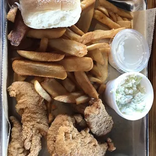 Chicken tenders and fries