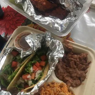 Wings and tacos