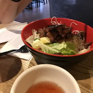 vermicelli bowl with grilled pork - very tasty!