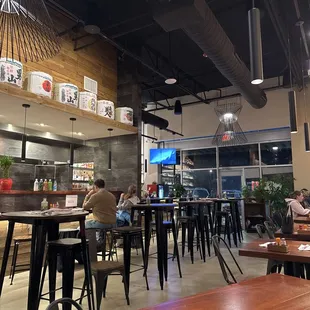 Spacious dining area and bar