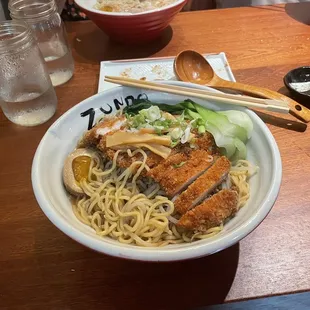 Chicken Katsu Ramen with Extra Noodles