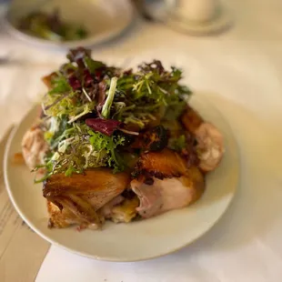 Zuni Roast Chicken for Two with Bread Salad