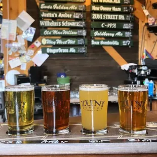 a flight of beers