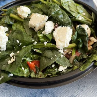 Florentine Salad with goat cheese added.