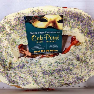 Oak Point Strawberry Cream Cheese King Cake