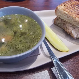 Wedding Soup and Tuna Melt Panini