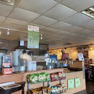 the interior of the restaurant