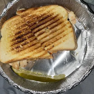 Baked chicken panini