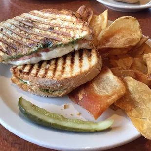 Fresh mozzarella panini