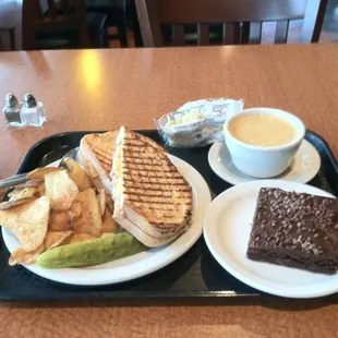 Tuna Melt with Lobster Bisque