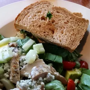 Combo - half chicken salad &amp; half Cobb salad.