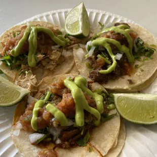 Chicken, cabeza and birria tacos $2.00 each