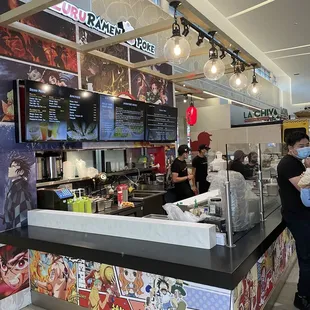 customers at the counter