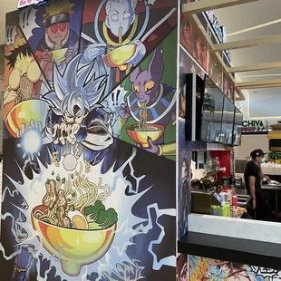 a display of a bowl of ramen