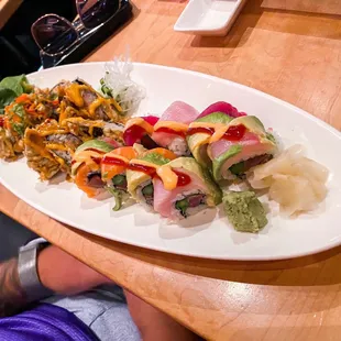 Two sushi rolls