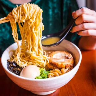 Our ramen broth is all made in house, daily.