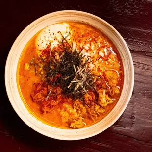 Pork Broth &amp; Kimchi Paste Thick Noodles