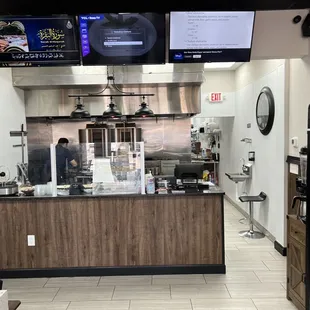 a view of the kitchen