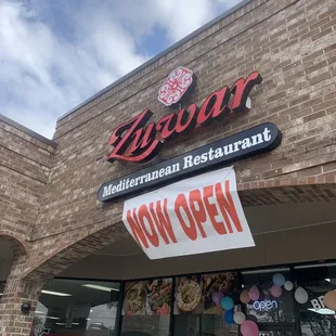 the front of the restaurant