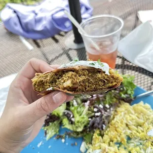 Chicken Bastilla and Raspberry Iced Tea