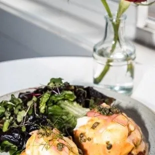 Salmon Lox Eggs Benedict