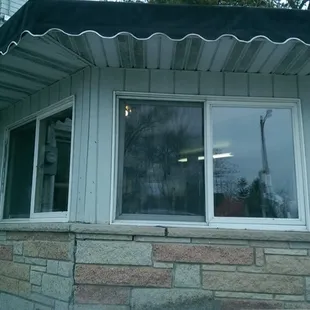 The add on looking kitchen.