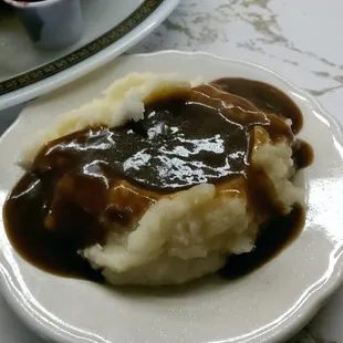 Mash and gravy as my potato.