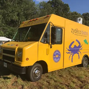 a yellow food truck