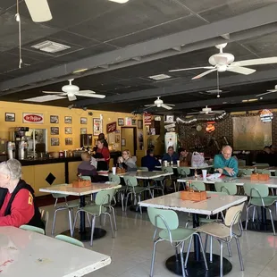 people sitting at tables