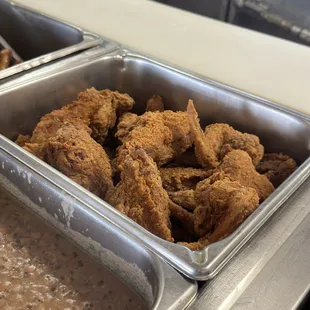 chicken wings and fried chicken