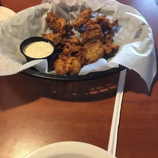 Zydeco&apos;s Fried Pickles! They use a bread &amp; butter spicy pickle which gives them a unique kick.
