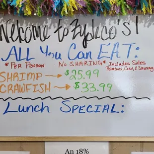 Special All You Can Eat