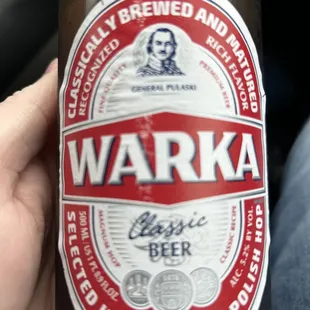 a bottle of warka