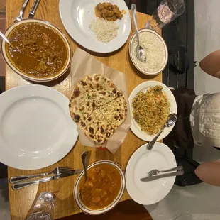 Chicken Tikka Masala, Chicken Curry, Lamb Biryani &amp; Garlic Naan 10/10