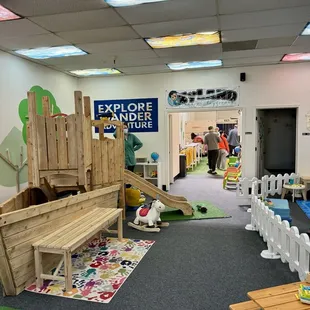 A wooden boat slide.