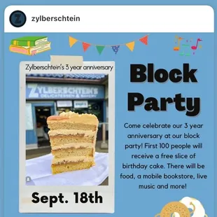 Screenshot from their Instagram. More celebratory neighborhood festivities on Sept 18th! (7/21/22)