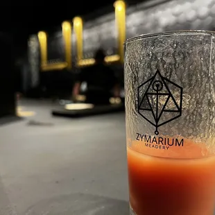 a glass of orange juice