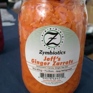 a jar of carrots