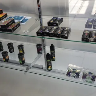 We have a great selection of Flower, Vape Juice, Cartridges, and even Concentrates (Dabs) all with CBD to help with your stress &amp; anxiety!