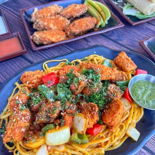 Crispy Salmon Noodles