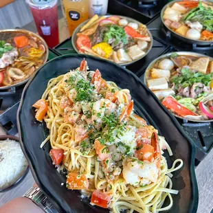 Look at all that yummy foods!