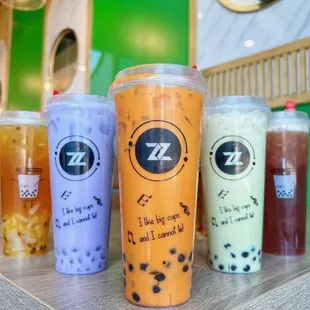 Bright and colorful drinks