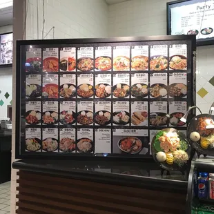 a large display of food