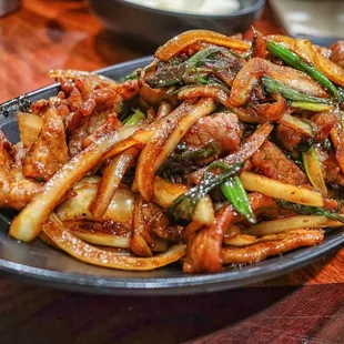 a plate of food on a table